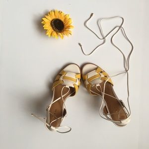 🌻 New!! Yellow Kiara Lace Up Coach Pumps 🌻